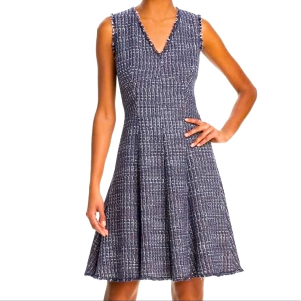 NWT Rebecca Taylor Multicolor Tweed Dress (10)